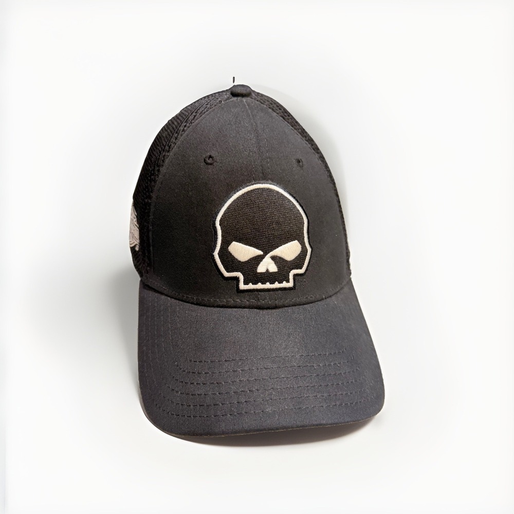 Harley-Davidson Willie G Skull Baseball Cap Stretch Fit - Black
